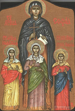 St. Sophia with Her Daughters  St. Faith, St. Hope and St. Love